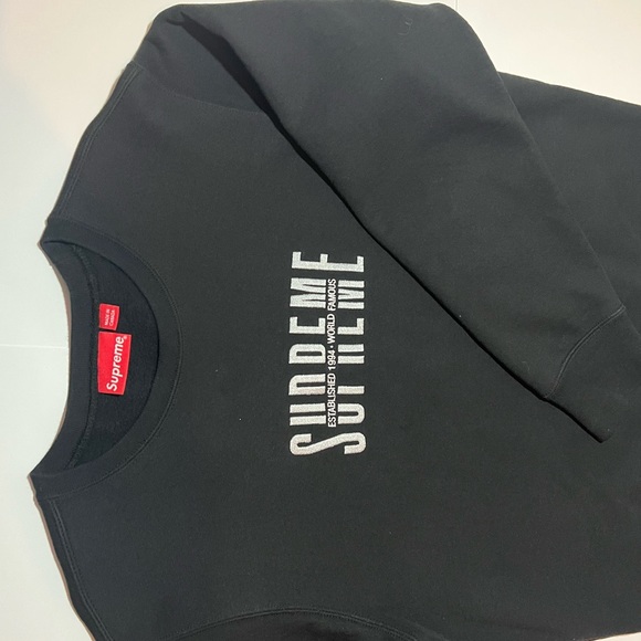 Supreme crewneck black fw18 - Picture 3 of 5